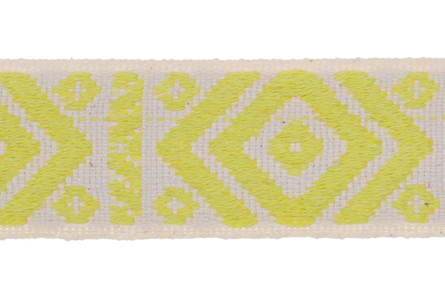 Gurtband in 40mm Breite mit Ethnomuster in Hellgelb Beige