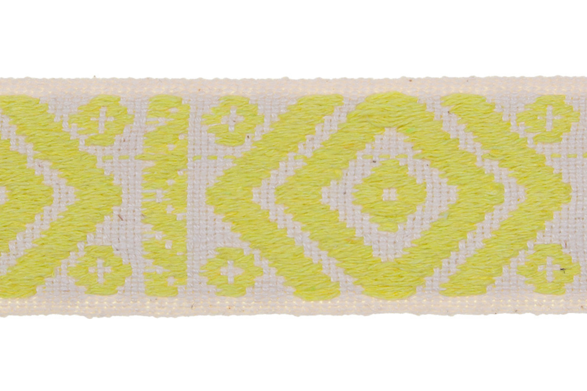 Gurtband in 40mm Breite mit Ethnomuster in Hellgelb Beige