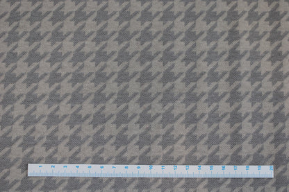Jacquardjersey mit Hahnentrittmuster in Beige und Taupe Maßstab