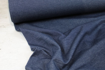 Dunkelblauer Baumwolljersey Austin in Jeansoptik Ballenansicht