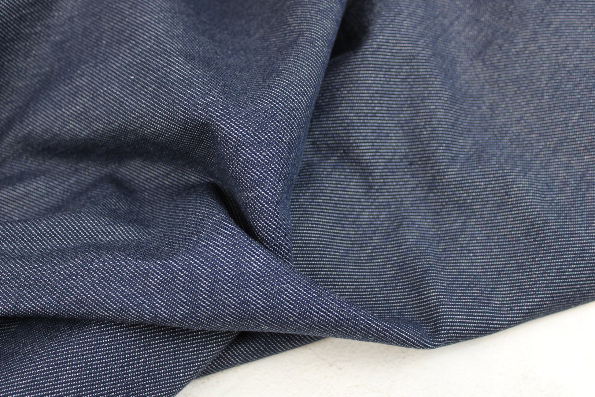 Dunkelblauer Baumwolljersey Austin in Jeansoptik