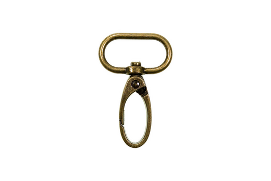 Karabinerhaken in Altmessing 25mm