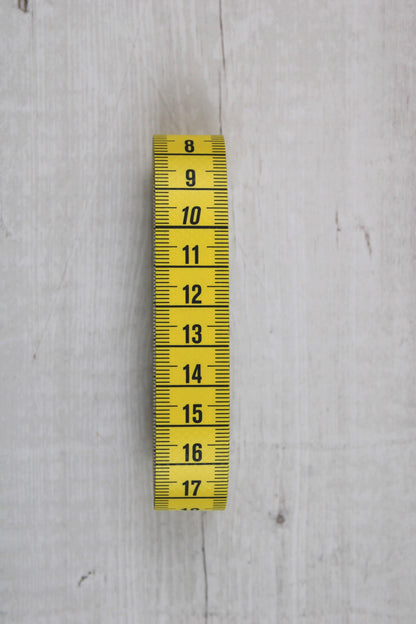 Maßband 150cm - gelb/weiß