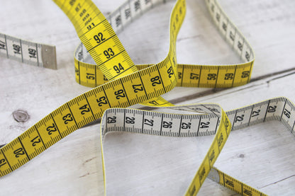 Maßband 150cm - gelb/weiß