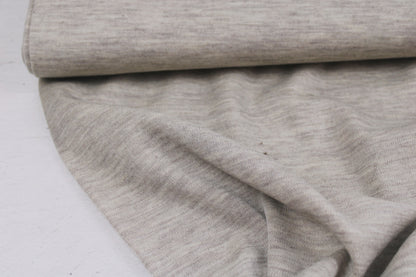 Wolljersey Merinostrickstoff Dunkelbeige meliert Ballenansicht