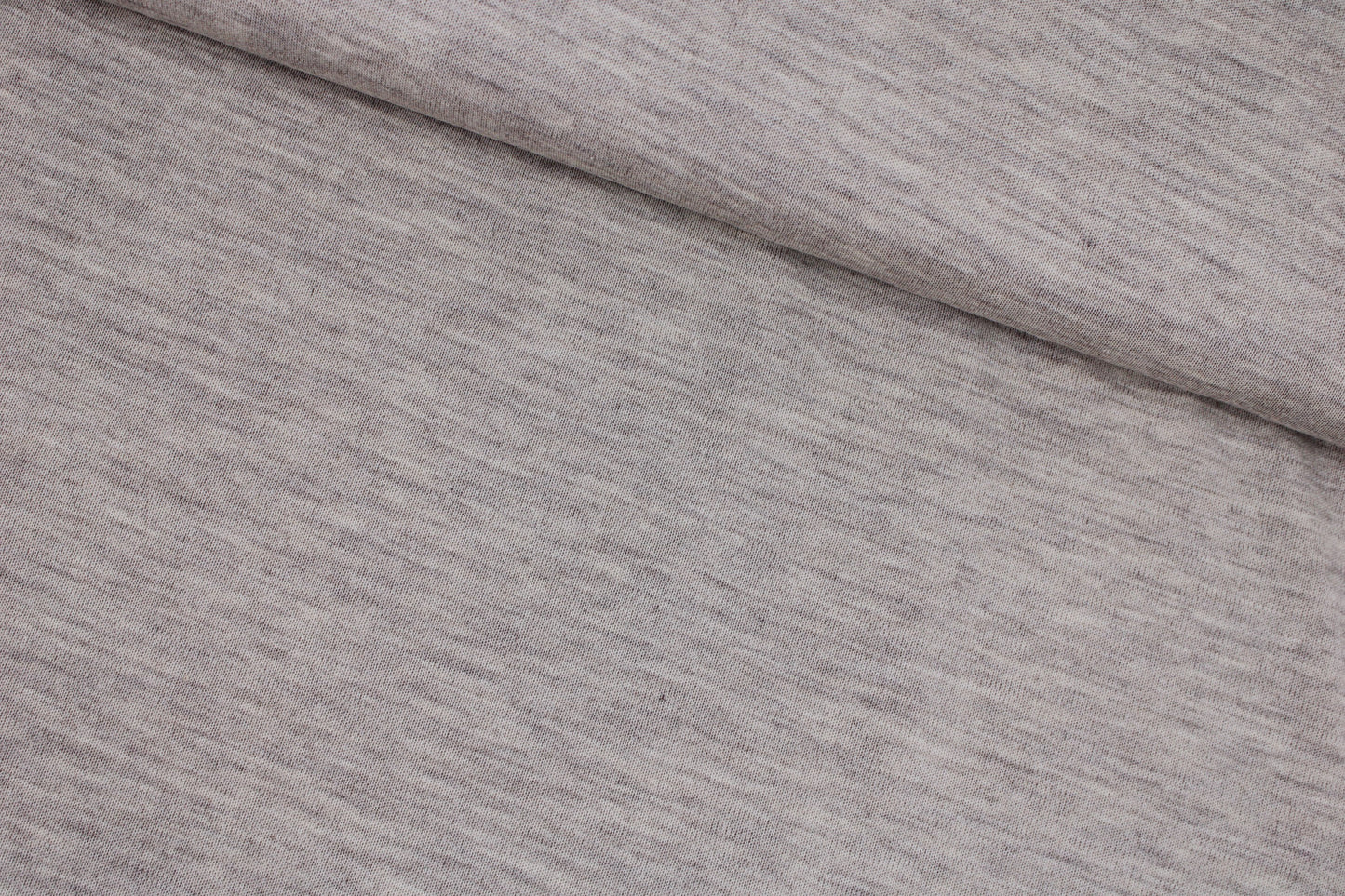 Wolljersey Merinostrickstoff Dunkelbeige meliert quer