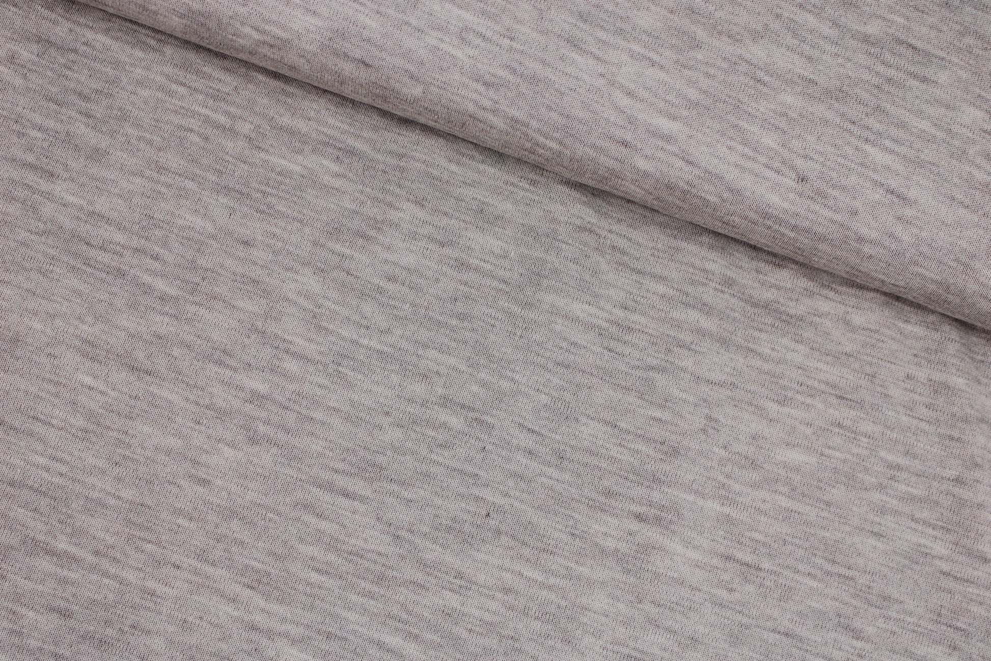 Wolljersey Merinostrickstoff Dunkelbeige meliert quer