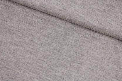 Wolljersey Merinostrickstoff Dunkelbeige meliert quer