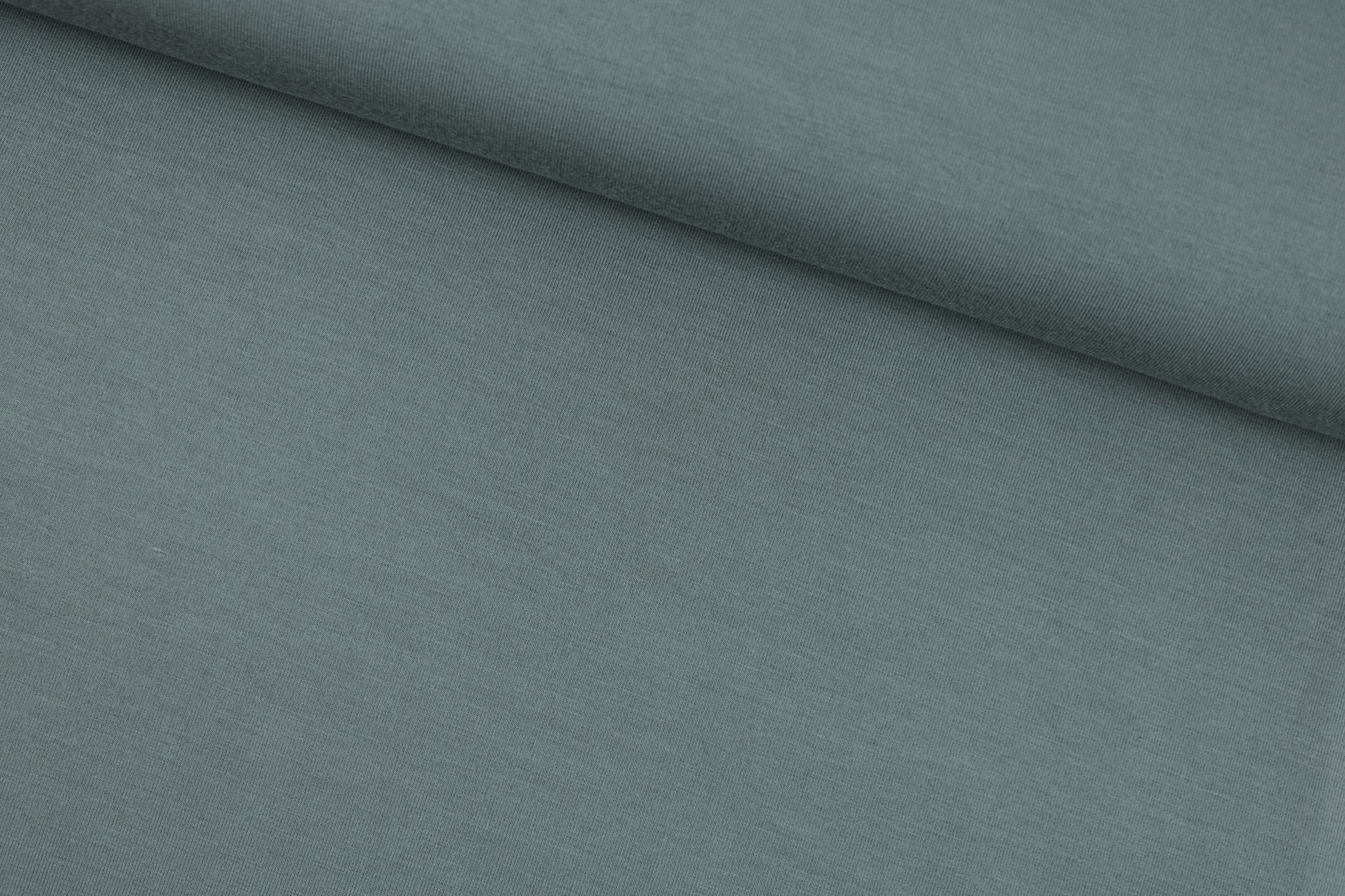 Weicher Modaljersey in uni Graugrün quer