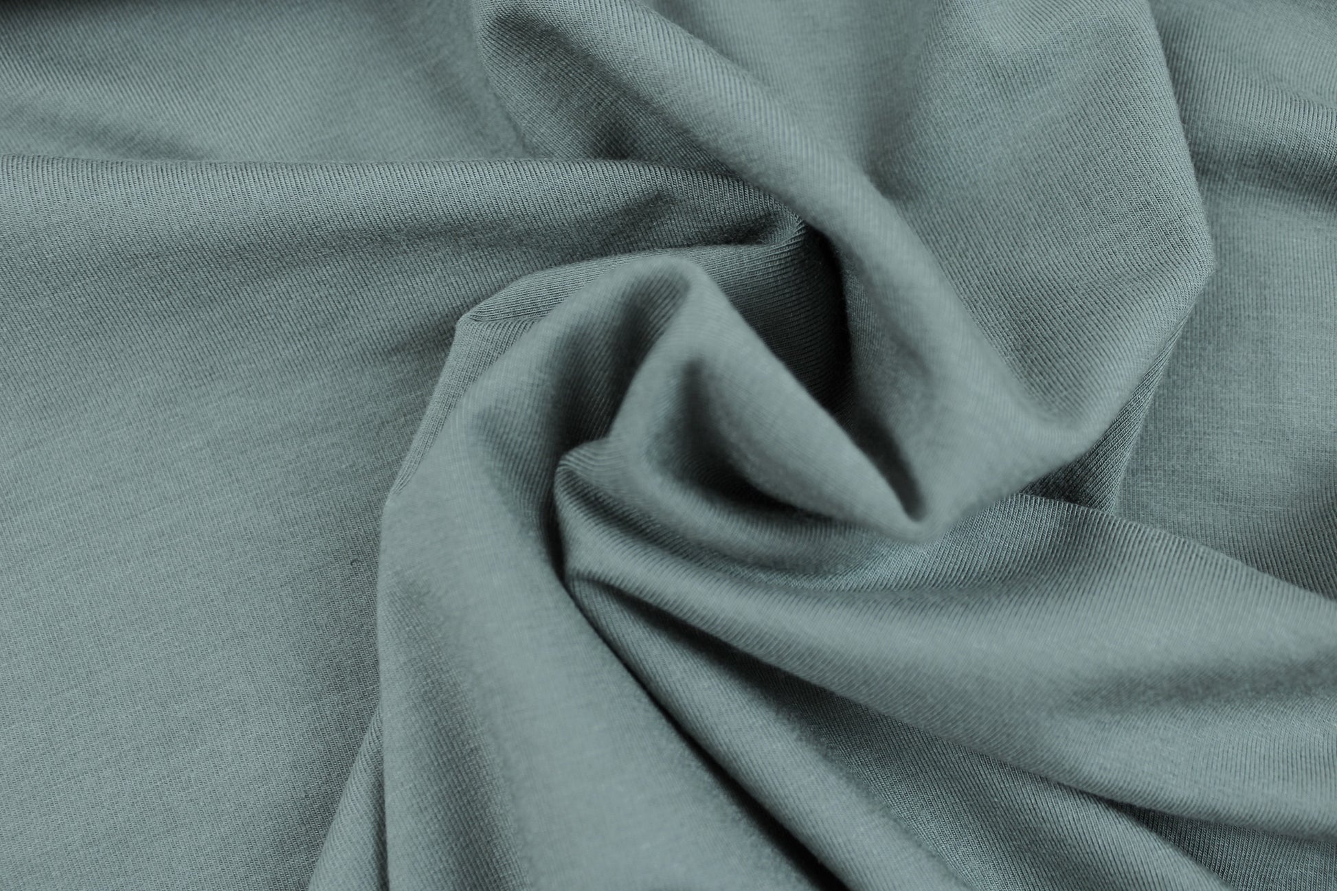 Weicher Modaljersey in uni Graugrün gedreht