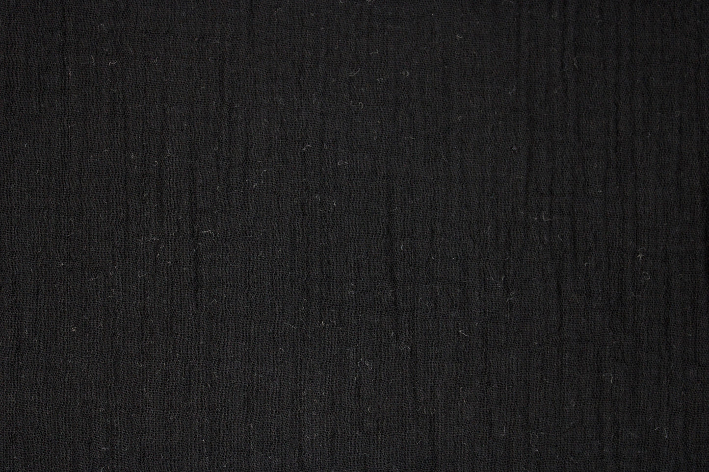 Musselinstoff Jenke in uni schwarz Detailbild