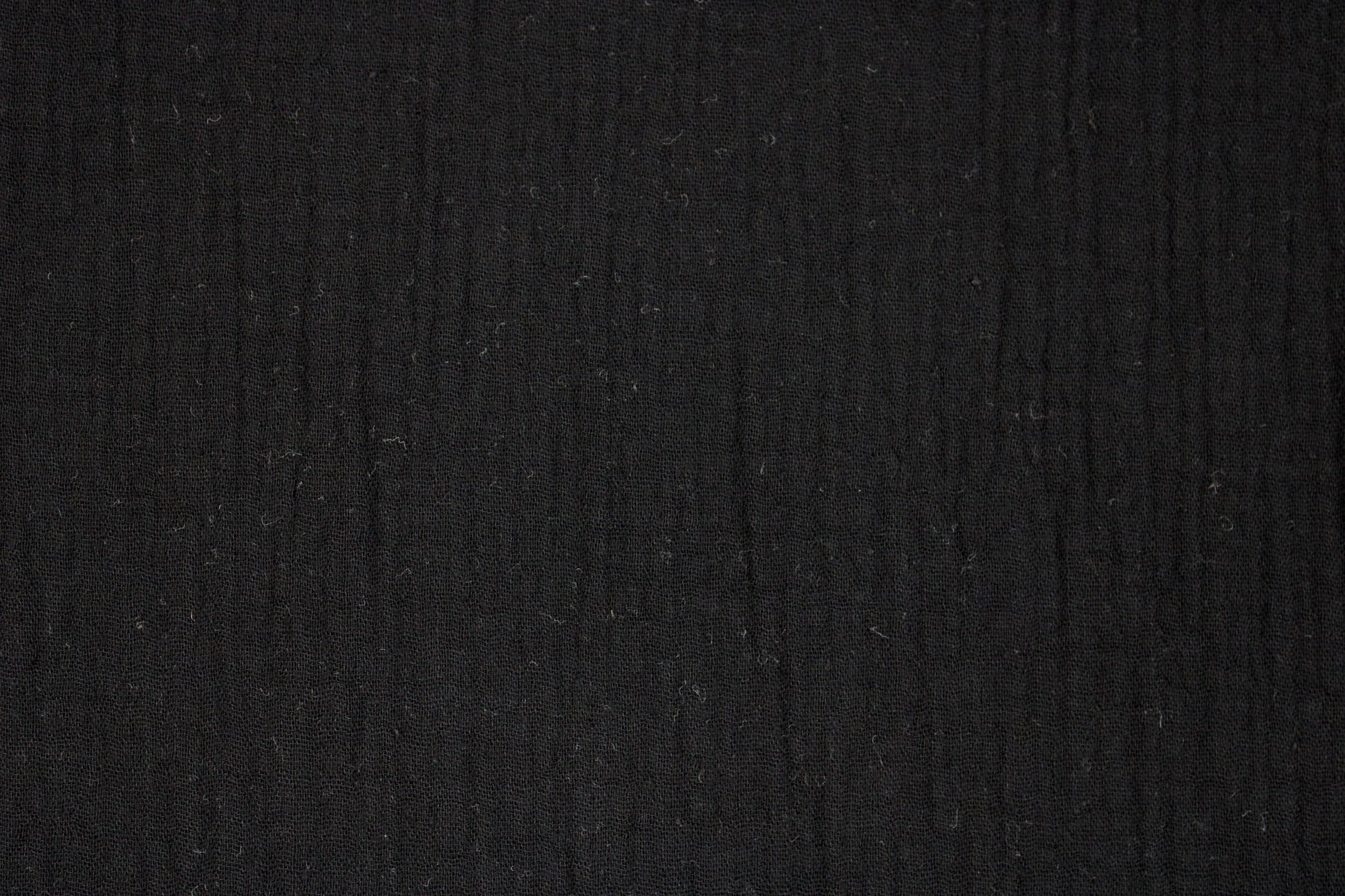 Musselinstoff Jenke in uni schwarz Detailbild