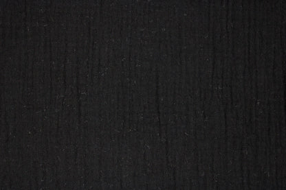 Musselinstoff Jenke in uni schwarz Detailbild