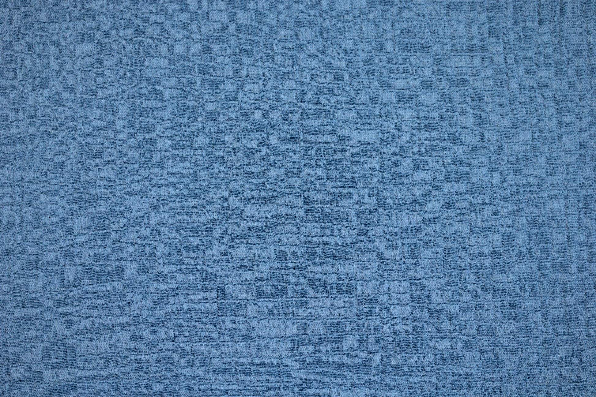 Musselinstoff Jenke uni jeansblau Detailbild