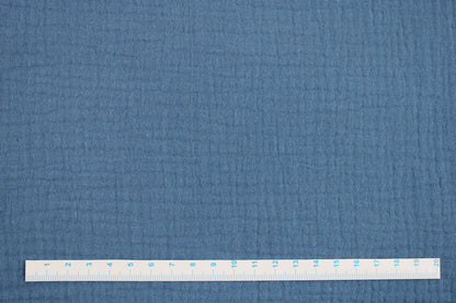 Musselinstoff Jenke uni jeansblau Maßstab