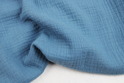 Musselinstoff Jenke uni jeansblau
