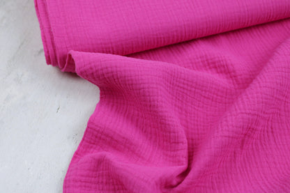 Musselinstoff Jenke uni pink Ballenansicht