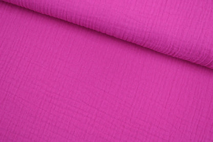 Musselinstoff Jenke uni pink quer