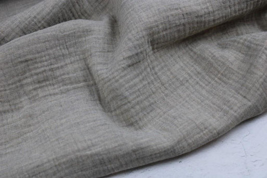 90cm RESTMENGE Musselin Melange - beige/grau