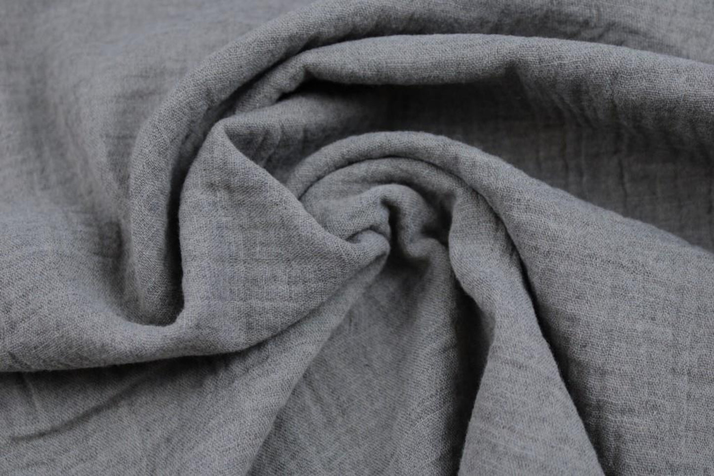 Musselinstoff in Grau Beige meliert gedreht