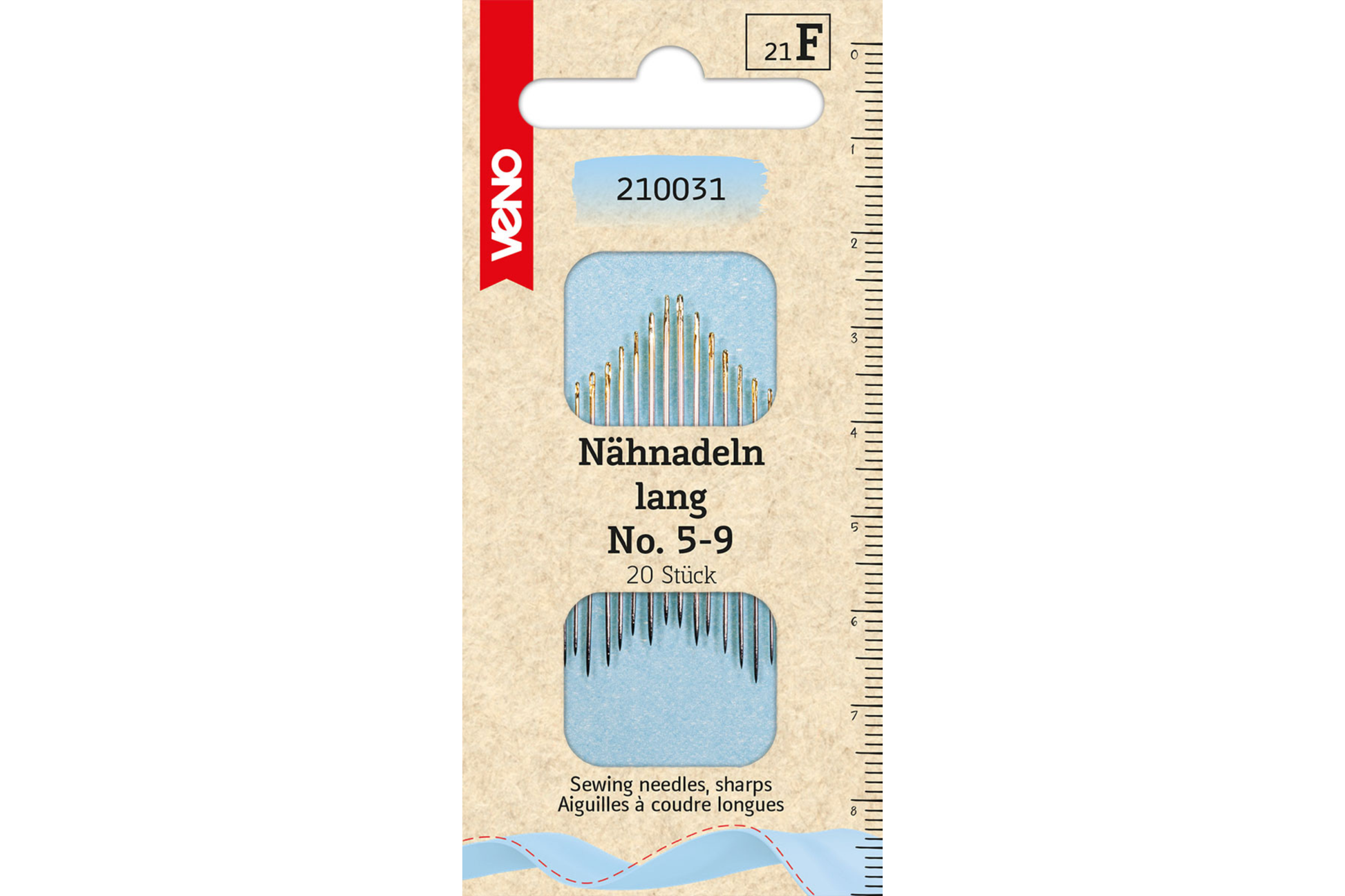Nähnadeln lang No.5-9, 20 Stück