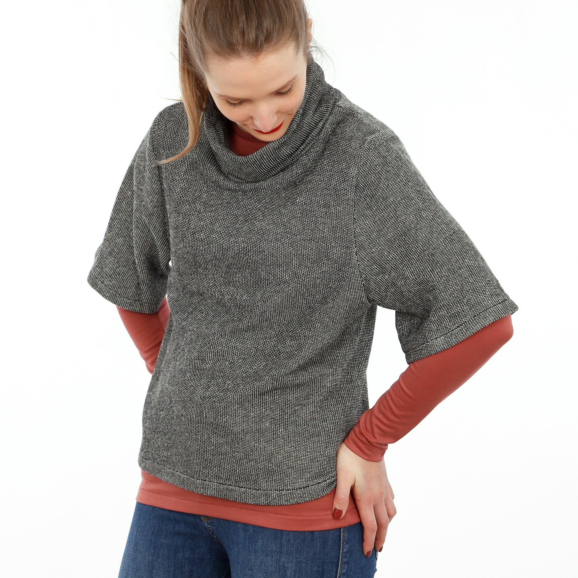 Schnittmuster Rollkragenpullover Frau Dörte von Studio-Schnittreif