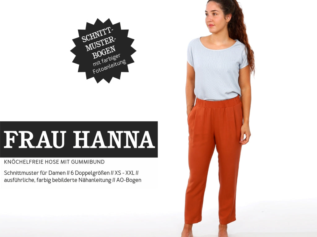 Schnittmuster für die knöchelfreie Hose Hanna von Studio Schnittreif