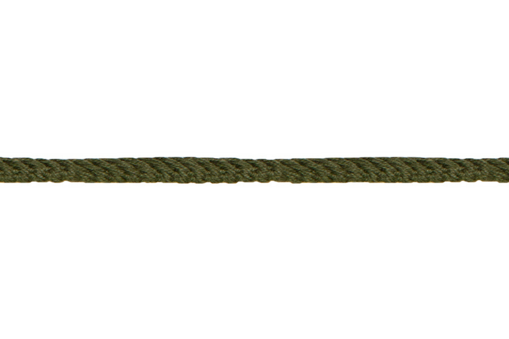 Parkakordel aus Baumwolle Durchmesser 4mm in olivgrün