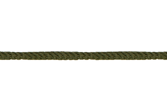 Parkakordel aus Baumwolle Durchmesser 4mm in olivgrün