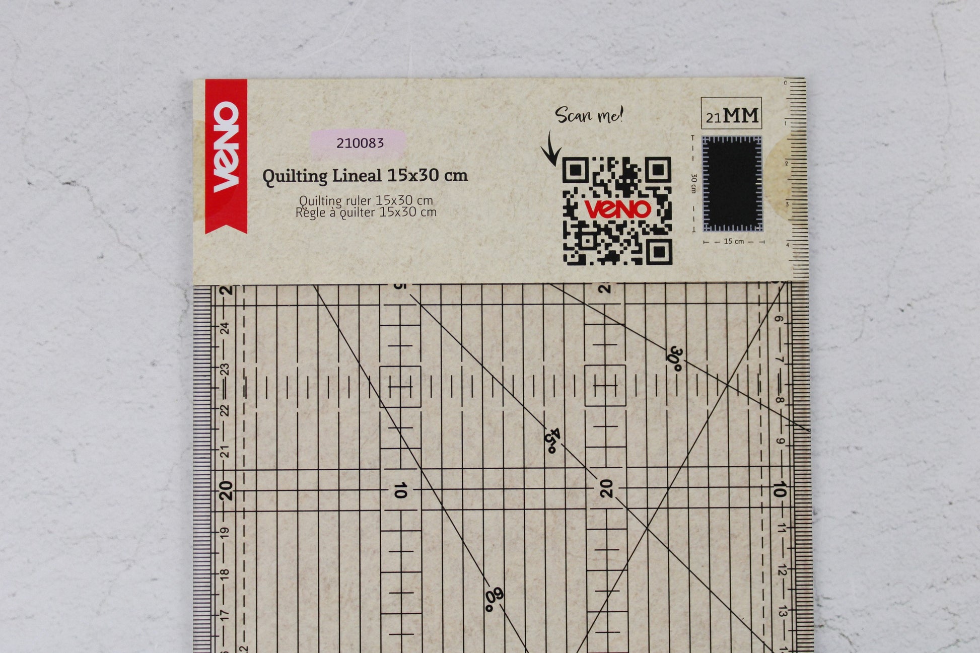 QuiltingLineal 15x30cm für Patchwork