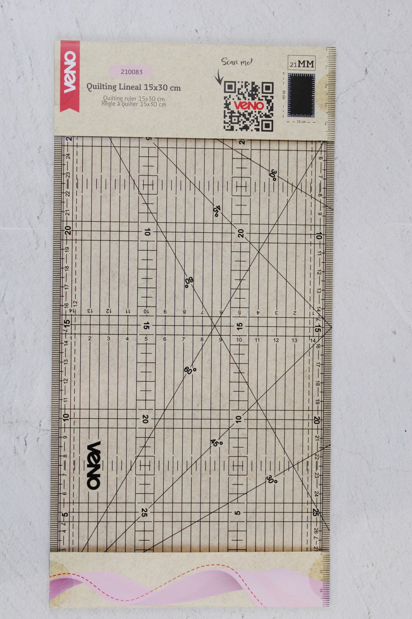 QuiltingLineal 15x30cm für Patchwork