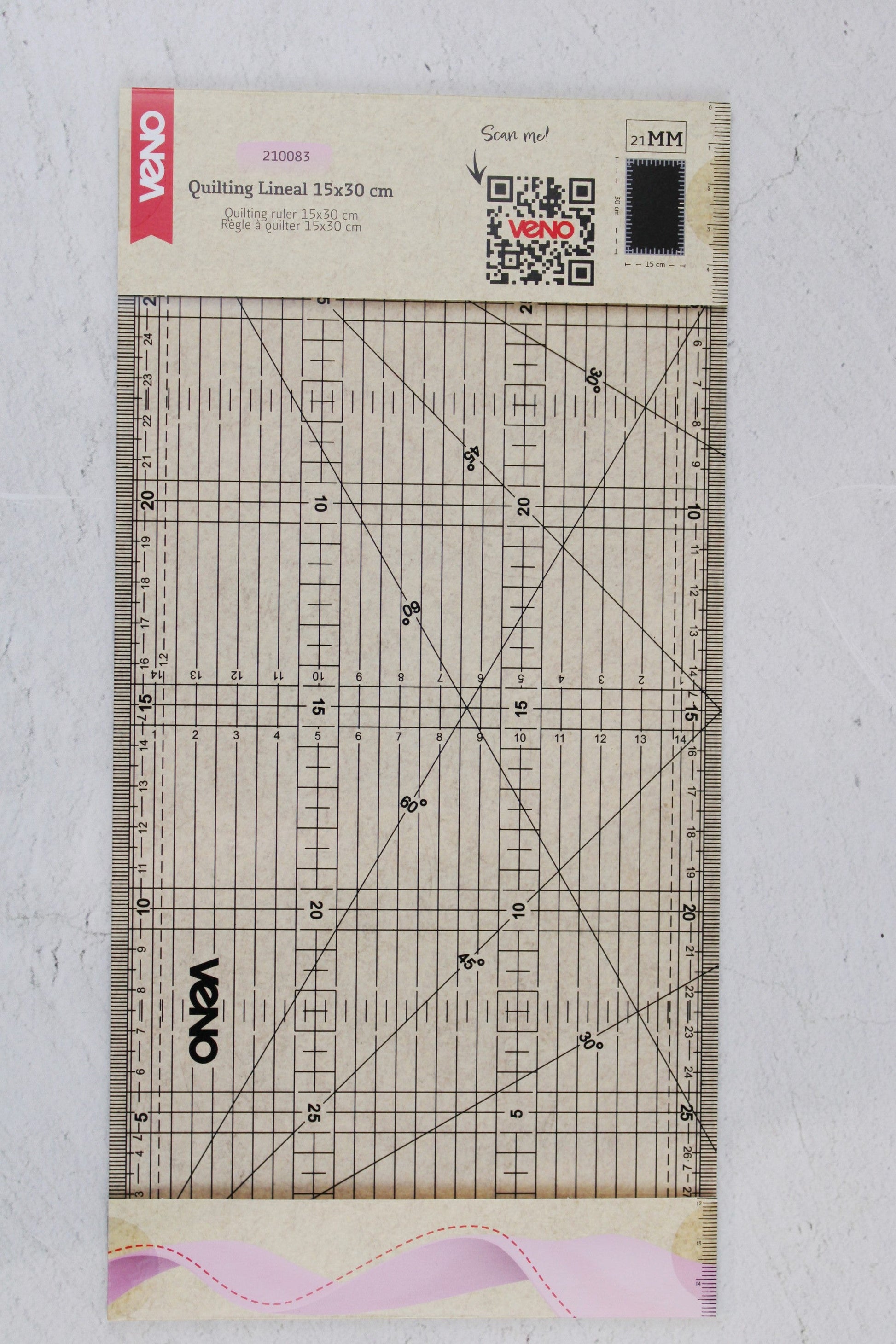 QuiltingLineal 15x30cm für Patchwork