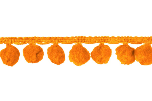 Pompomborte orange 18mm