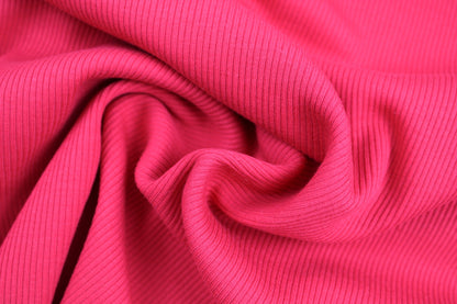 Rippjersey Marissa in uni pink gedreht