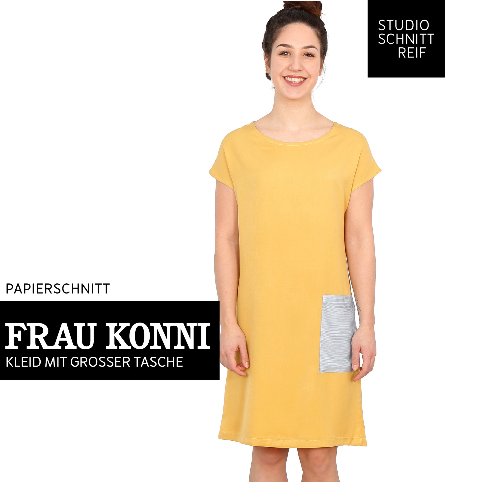 Schnittmuster Frau Konni Kleid mit großen Taschen