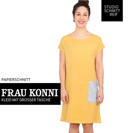 Schnittmuster Frau Konni Kleid mit großen Taschen