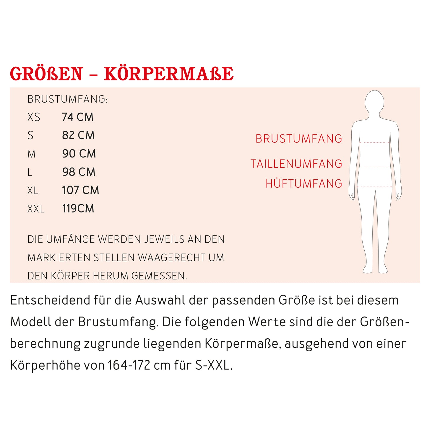 Schnittmuster für das Basicshirt Frau Anica von Studio Schnittreif Maßtabelle