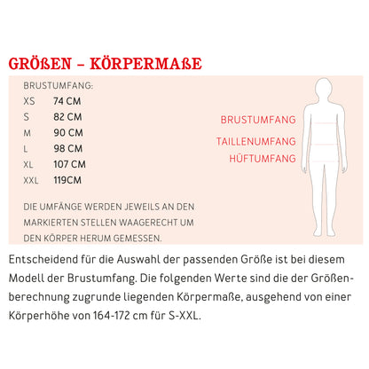 Schnittmuster für das Basicshirt Frau Anica von Studio Schnittreif Maßtabelle