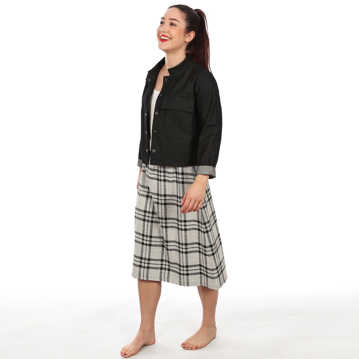 Schnittmuster Frau Cleo kurze Jacke mit Stehkragen