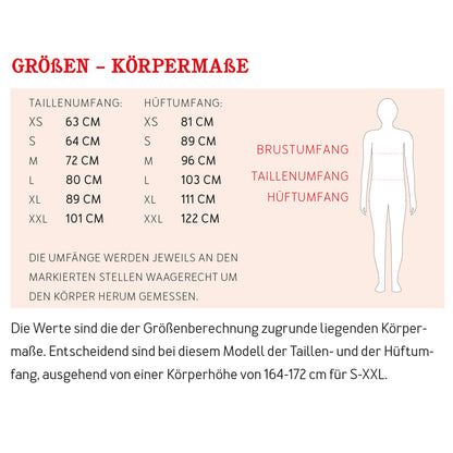 Schnittmuster Frau Fiona Rock mit Knopfleiste Maßtabelle
