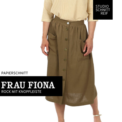 Schnittmuster Frau Fiona Rock mit Knopfleiste