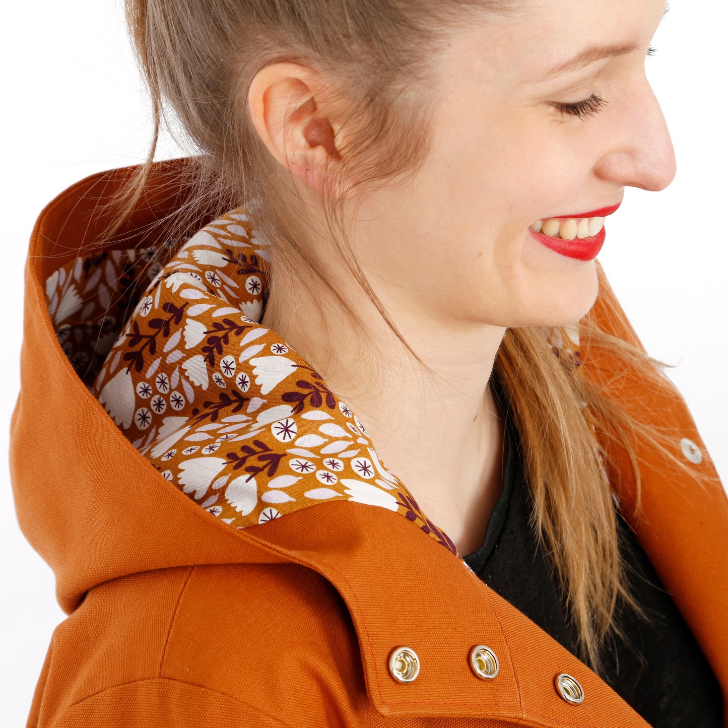 Schnittmuster Frau Karo gefütterter Parka Detailbild