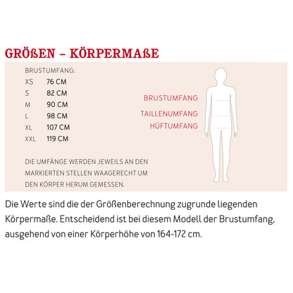Schnittmuster Frau Thea Top mit tiefem Armloch Maßtabelle