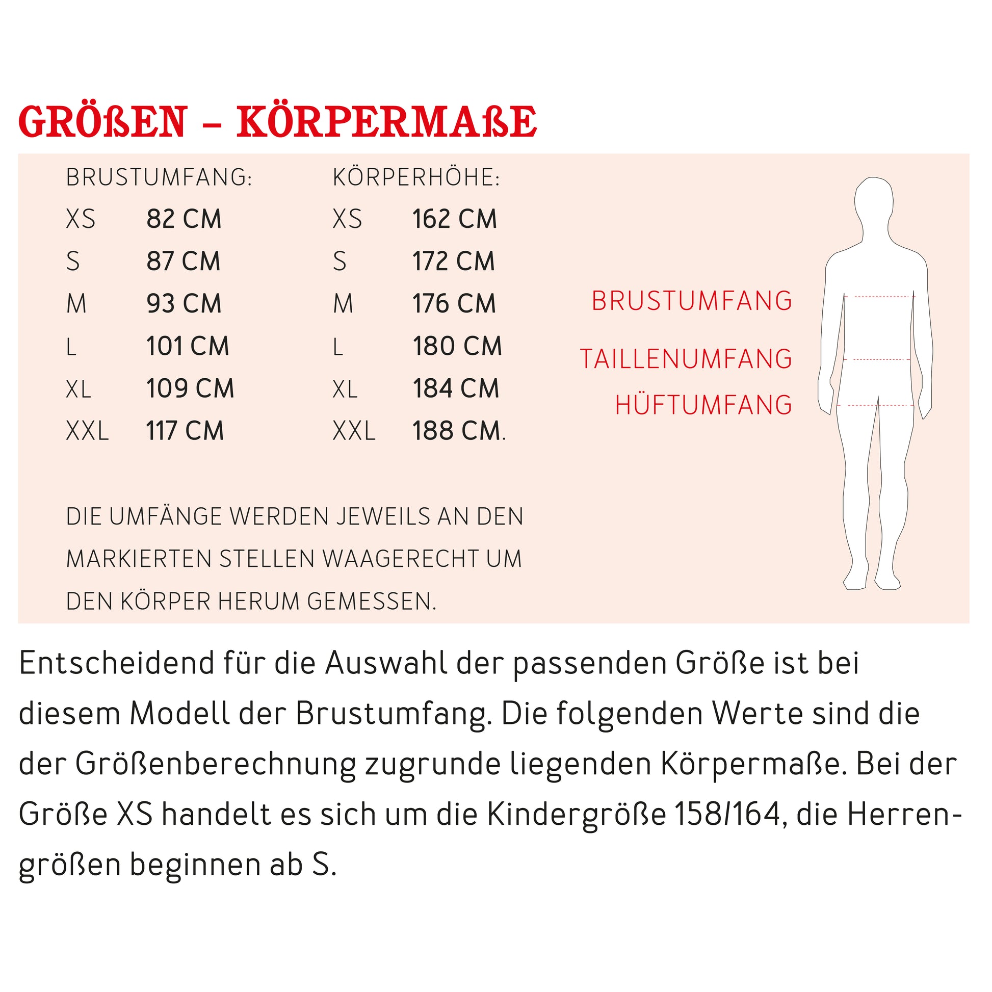 Papierschnittmuster T-Shirt Herr Andy von Studio Schnittreif Maßtabelle