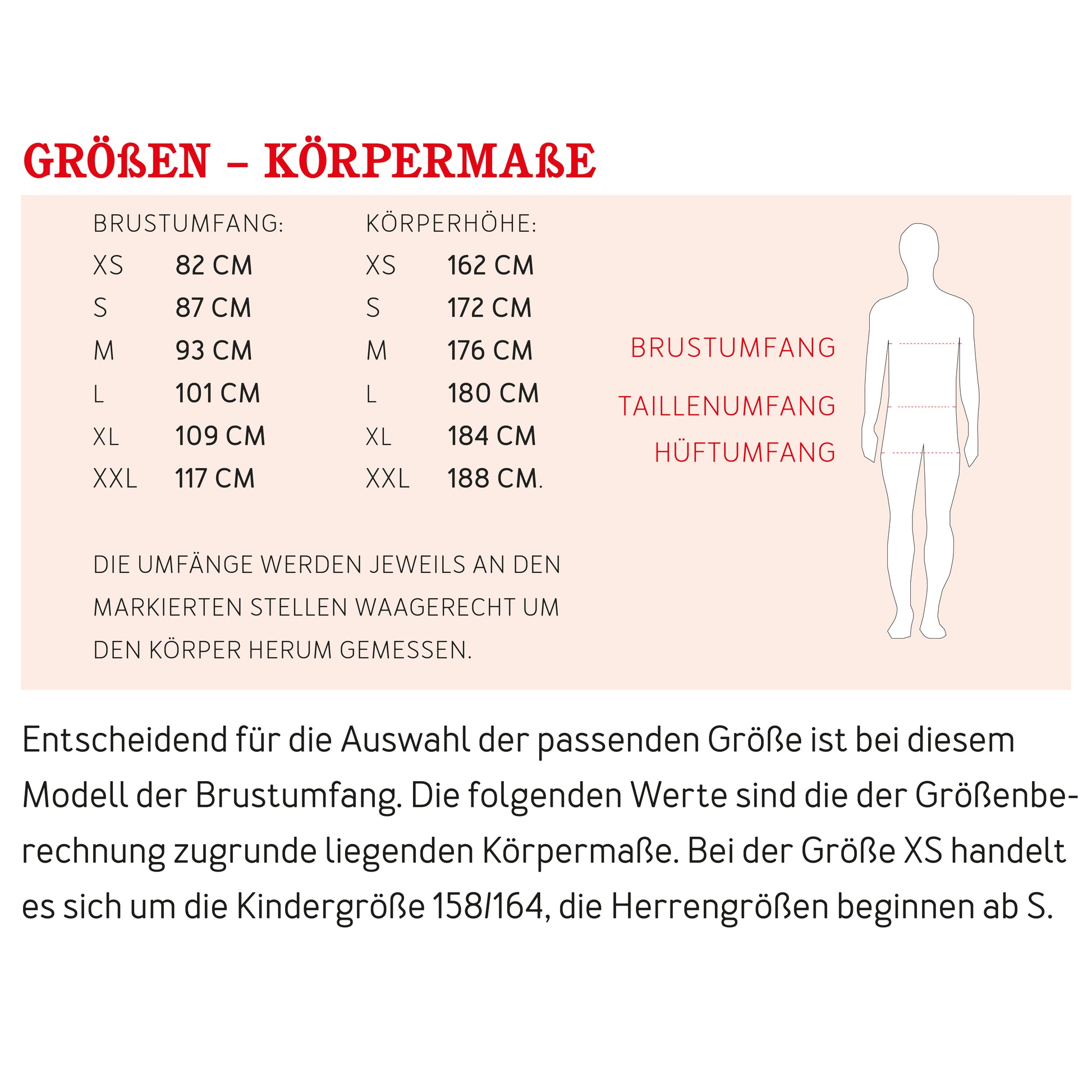 Schnittmuster für die Sweatjacke Herr Lou von Studio Schnittreif Maßtabelle