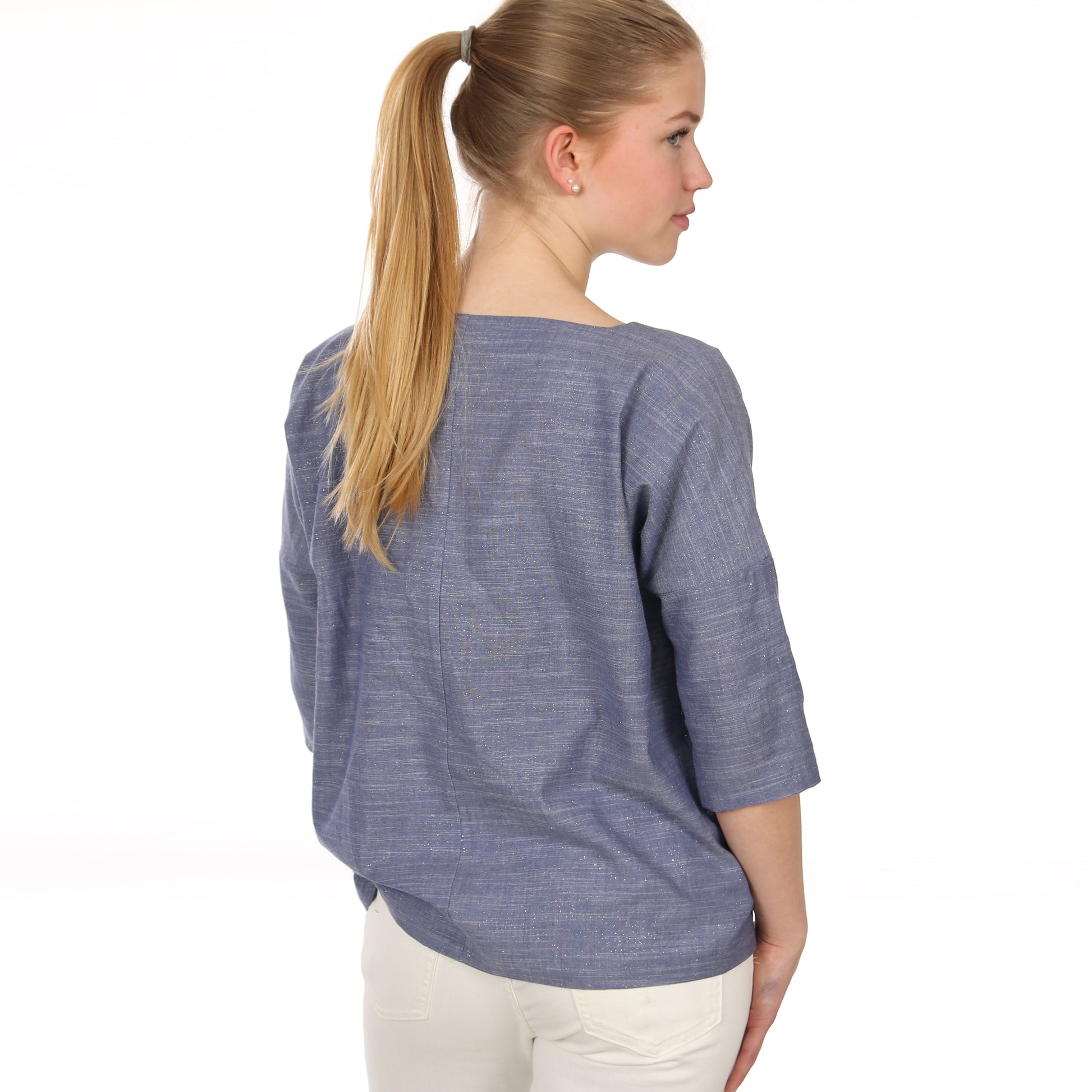 Schnittmuster kurze Bluse mit Taschen Frau Aiko von Studio Schnittreif