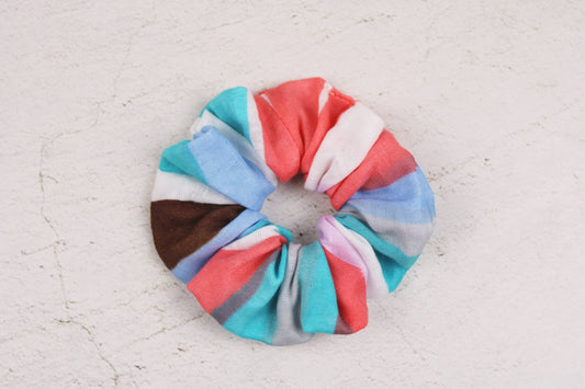 Scrunchie Haargummi mit bunten Streifen