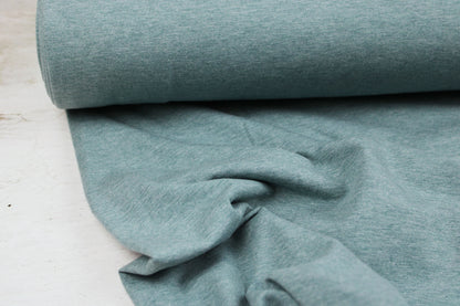 Sweatstoff Eike-Melange in Rauchblau meliert Ballenansicht