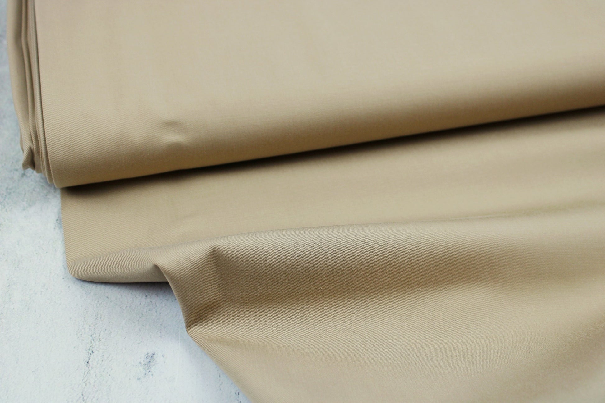Tencel-Stretch in uni beige Ballenansicht