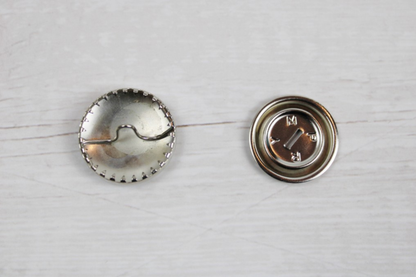 Überziehbarerer Knopfrohling aus Messing 23mm einzeln